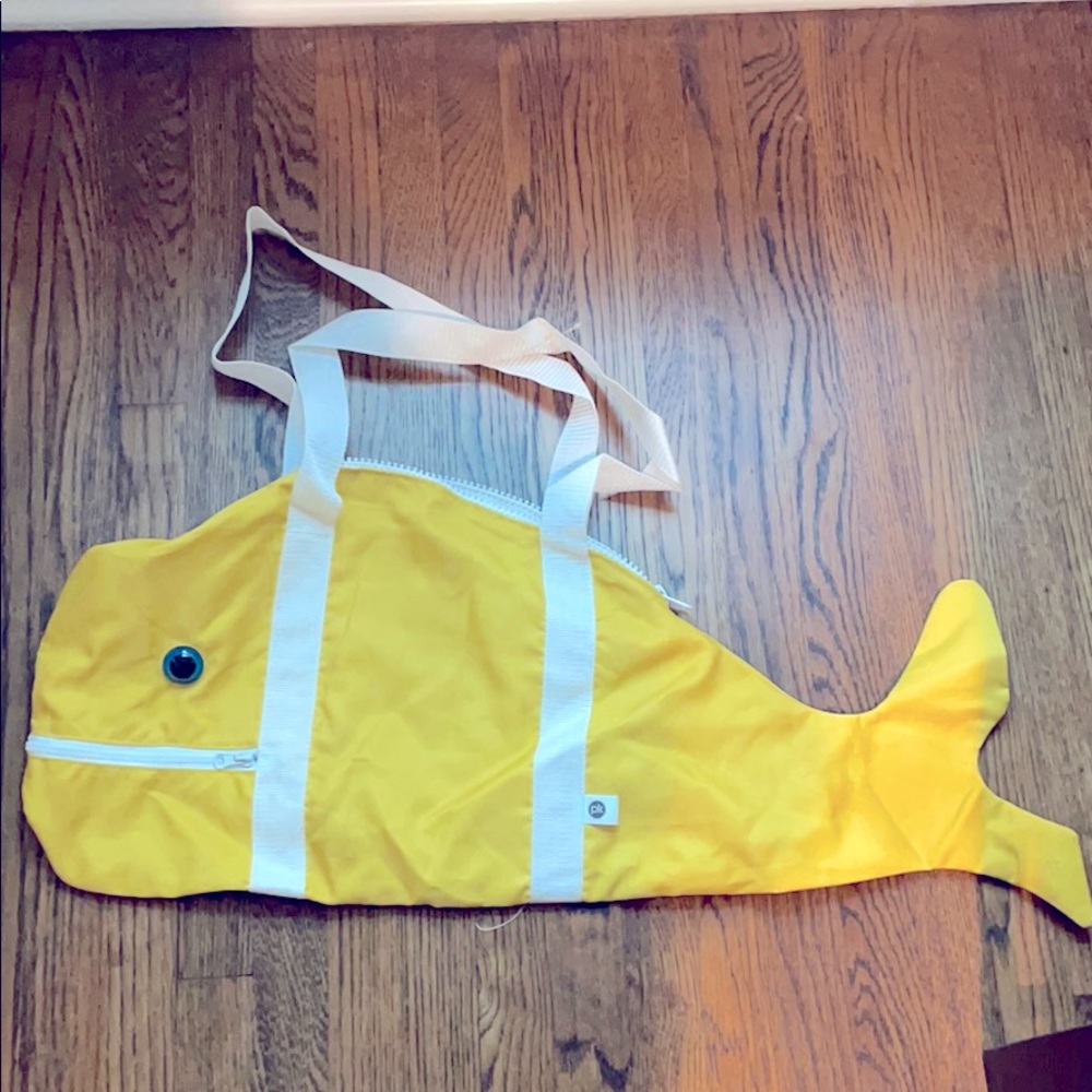 Cute yellow whale duffel bag (not large)